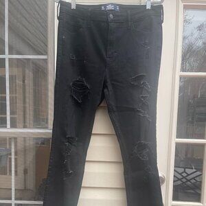 Hollister Distressed High-Rise Super Skinny Classic Stretch Jeans Sz 15L/W32/L32